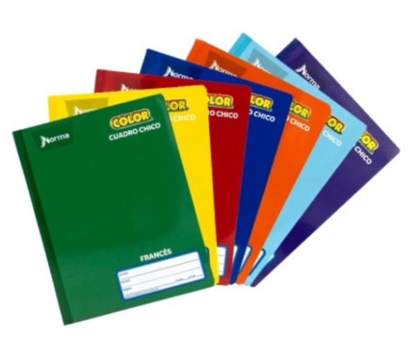 Cuaderno Norma Color Forma Francesa Cosido Cuadro Grande C 7 con 100 Hojas 581291
