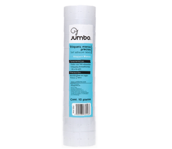 Etiqueta de Rollo para Precios Blanca Jumbo Pet2