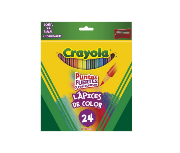 Colores Crayola de Madera Largos con 24